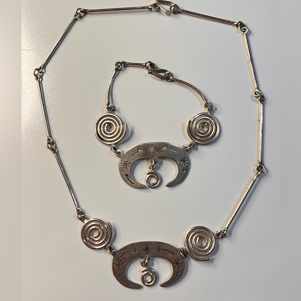 Mexico .925 sterling silver TM-22 necklace and bracelet